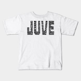 Juventus 2018-2019 - Black Text JUVE Kids T-Shirt